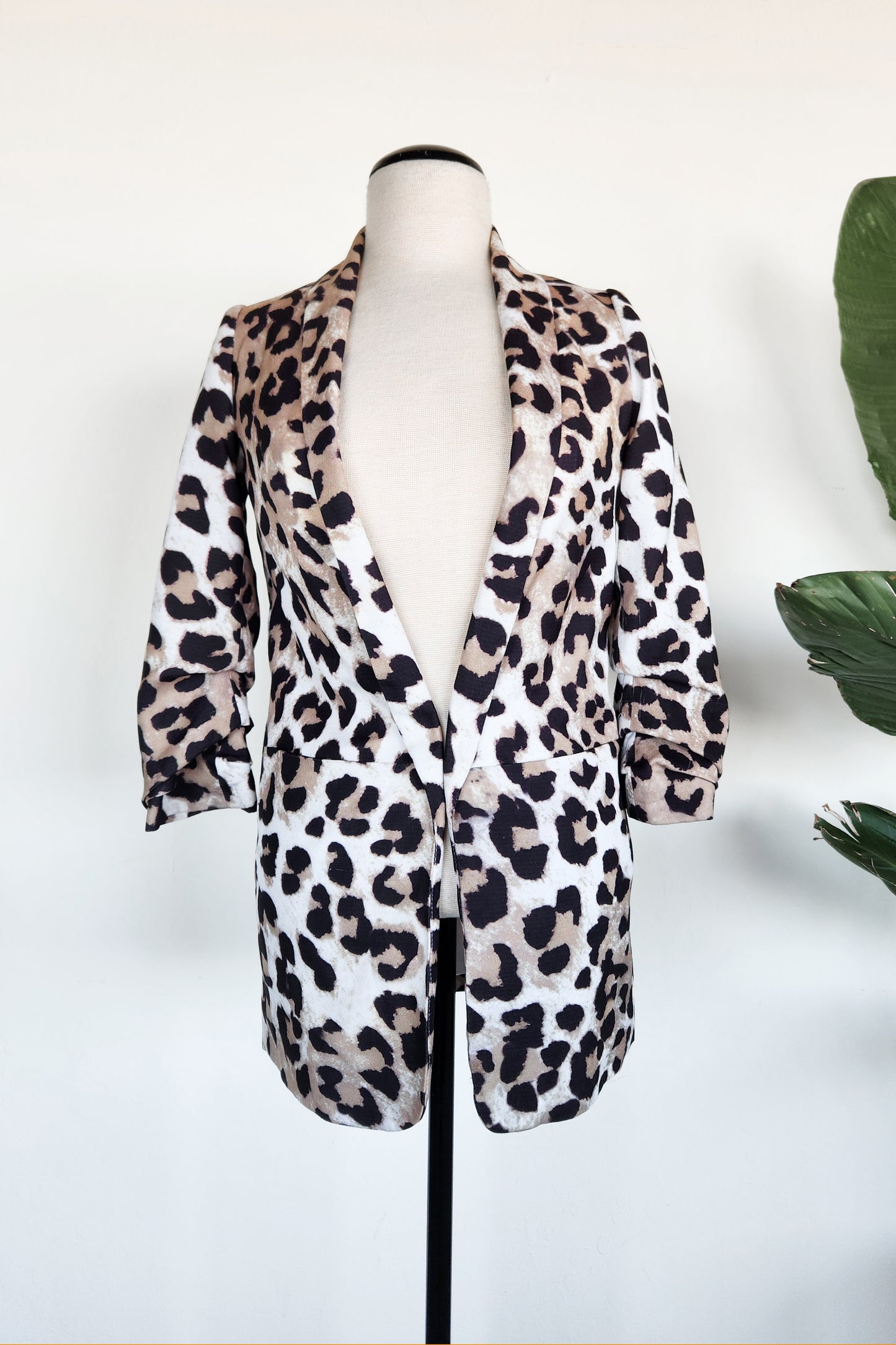 ASOS Leopard Print Long Blazer
