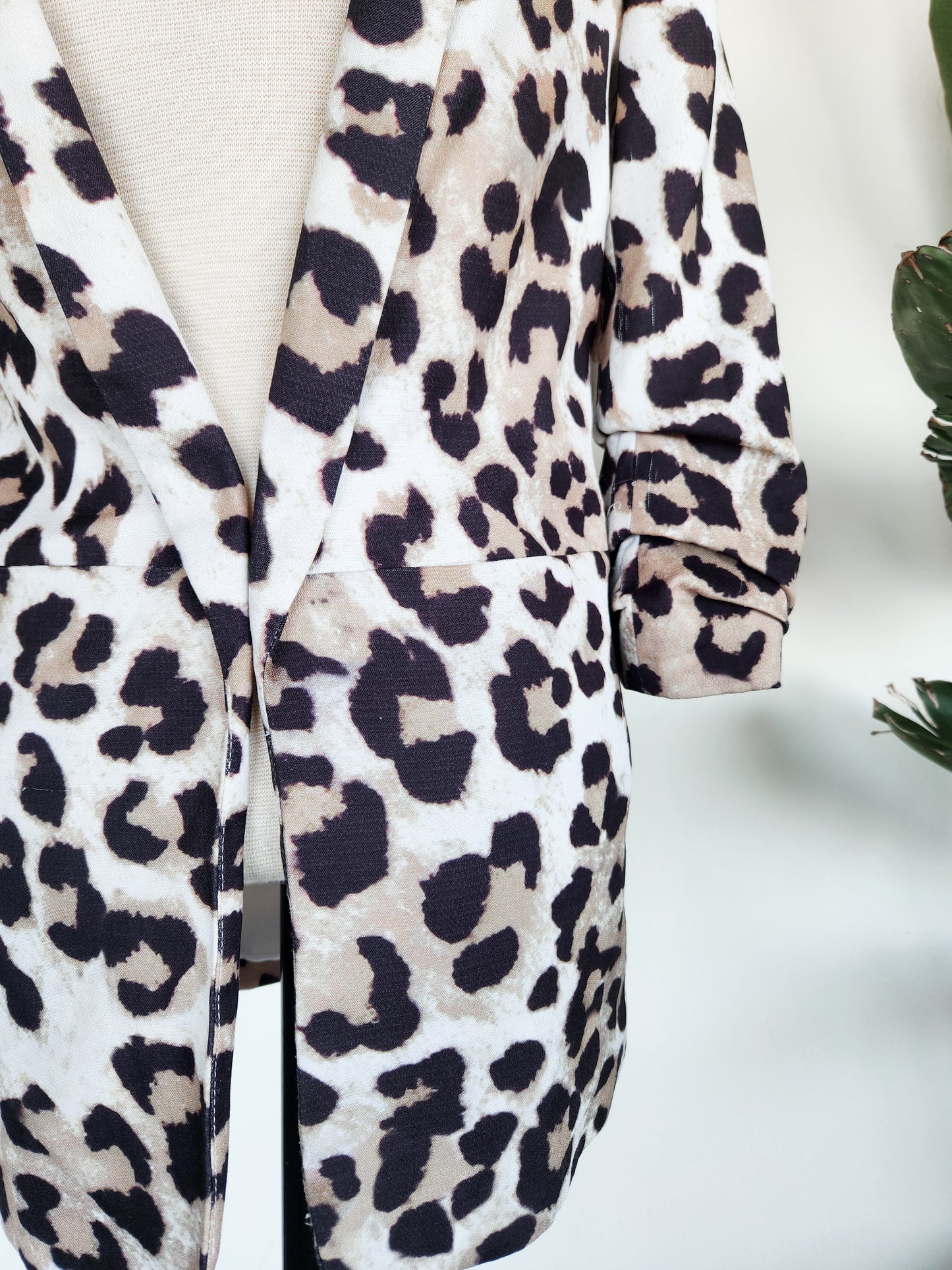 ASOS Leopard Print Long Blazer