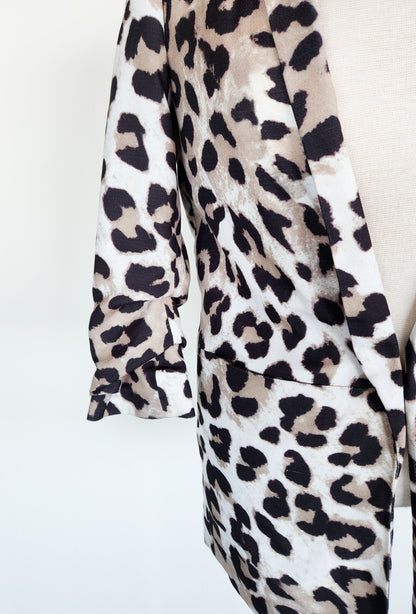 ASOS Leopard Print Long Blazer
