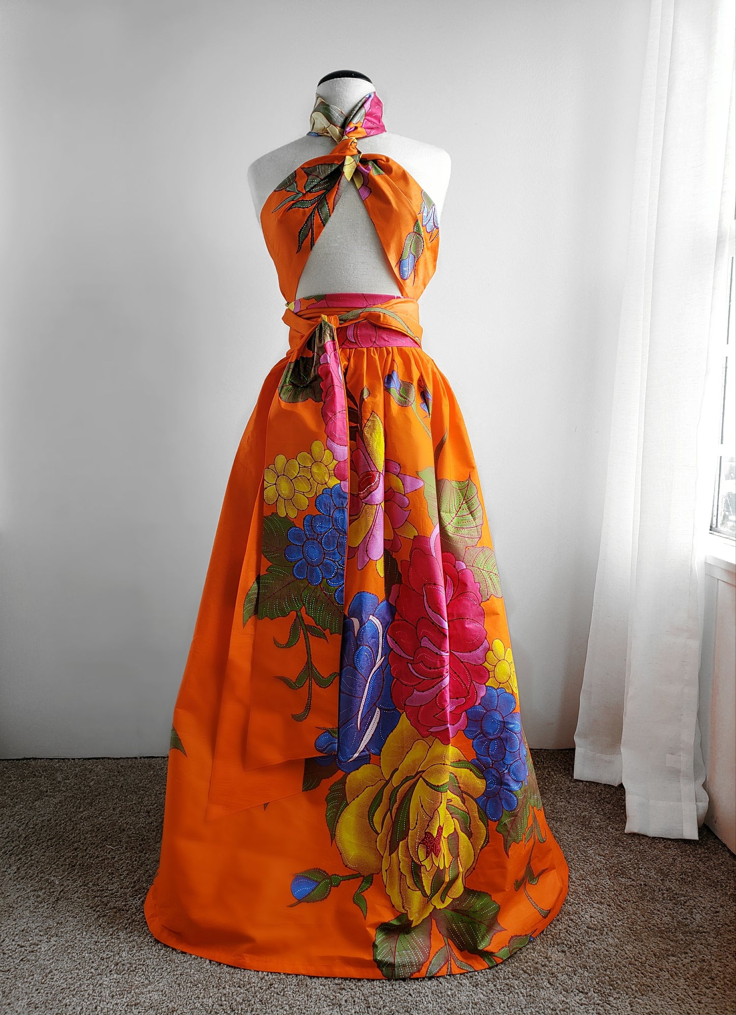 MADE TO ORDER: The Flower Power Top & Skirt Set