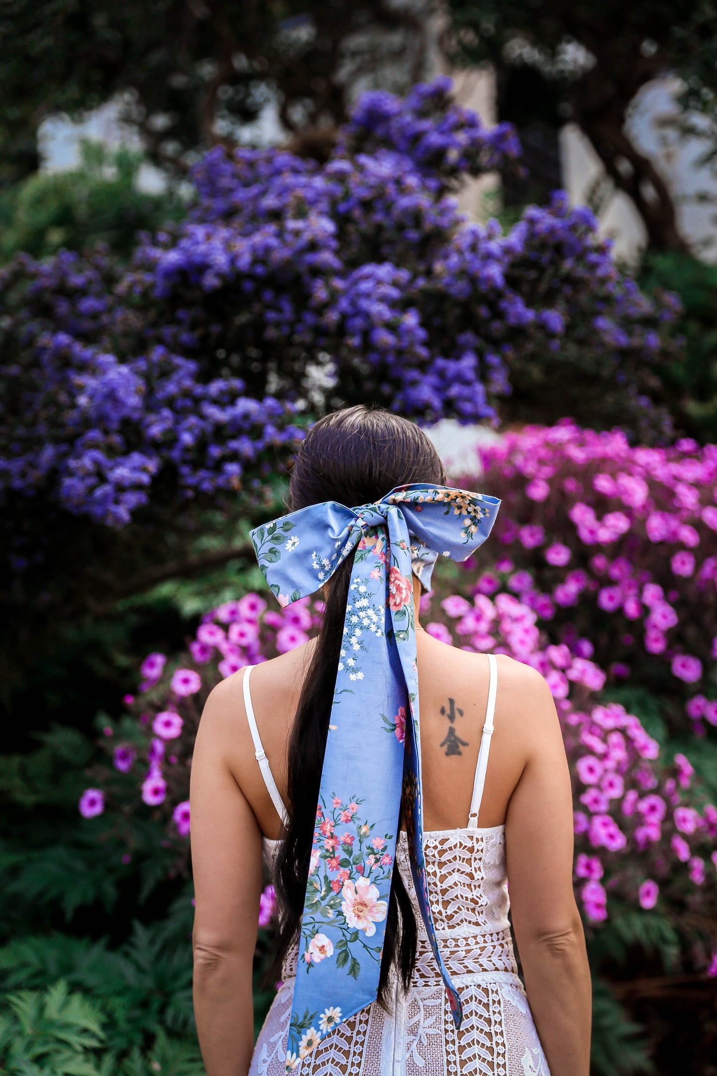 Floral Bow Face Mask