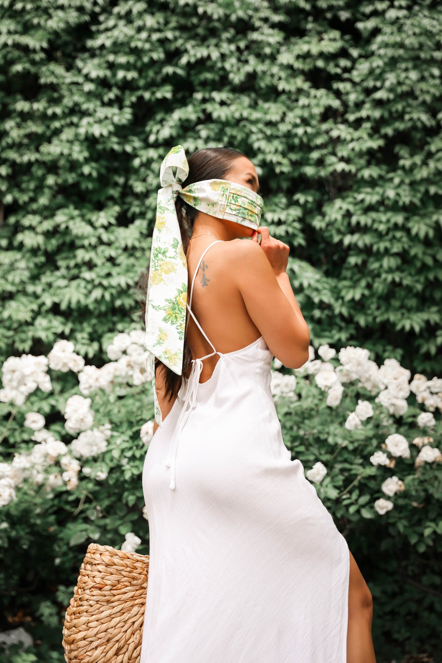 Floral Bow Face Mask