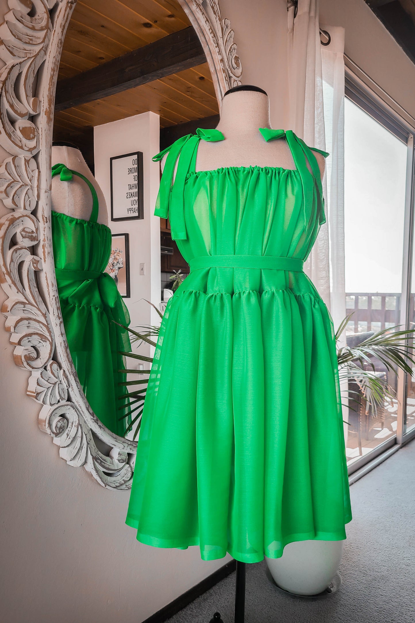 MADE TO ORDER: Sheer Escape Chiffon Mini Dress