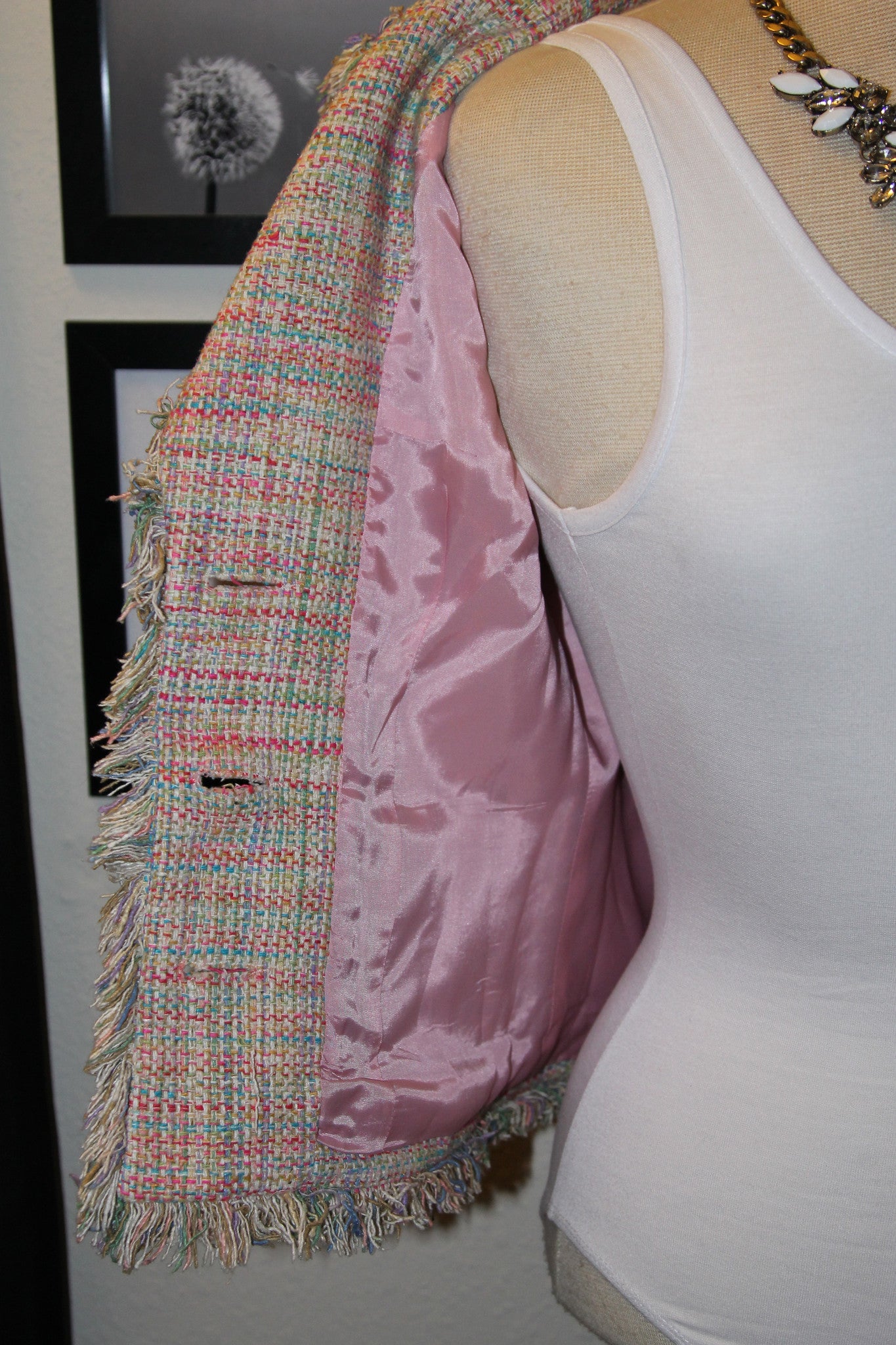 Arden B Pastel Color Tweed Jacket