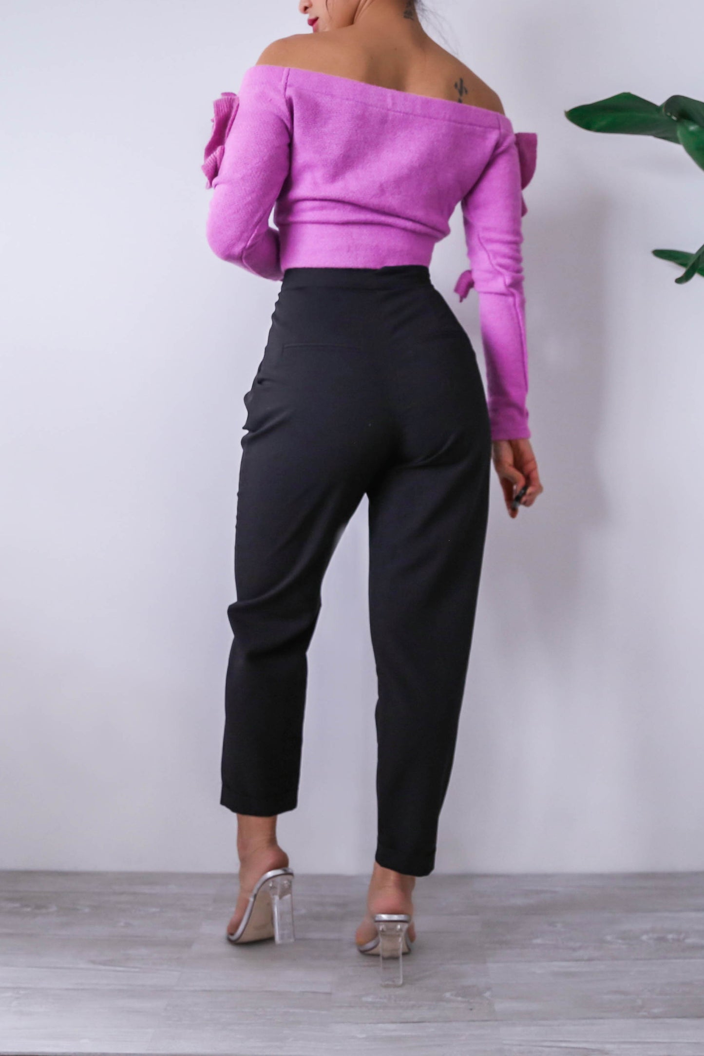TopShop High Waisted Black Trousers