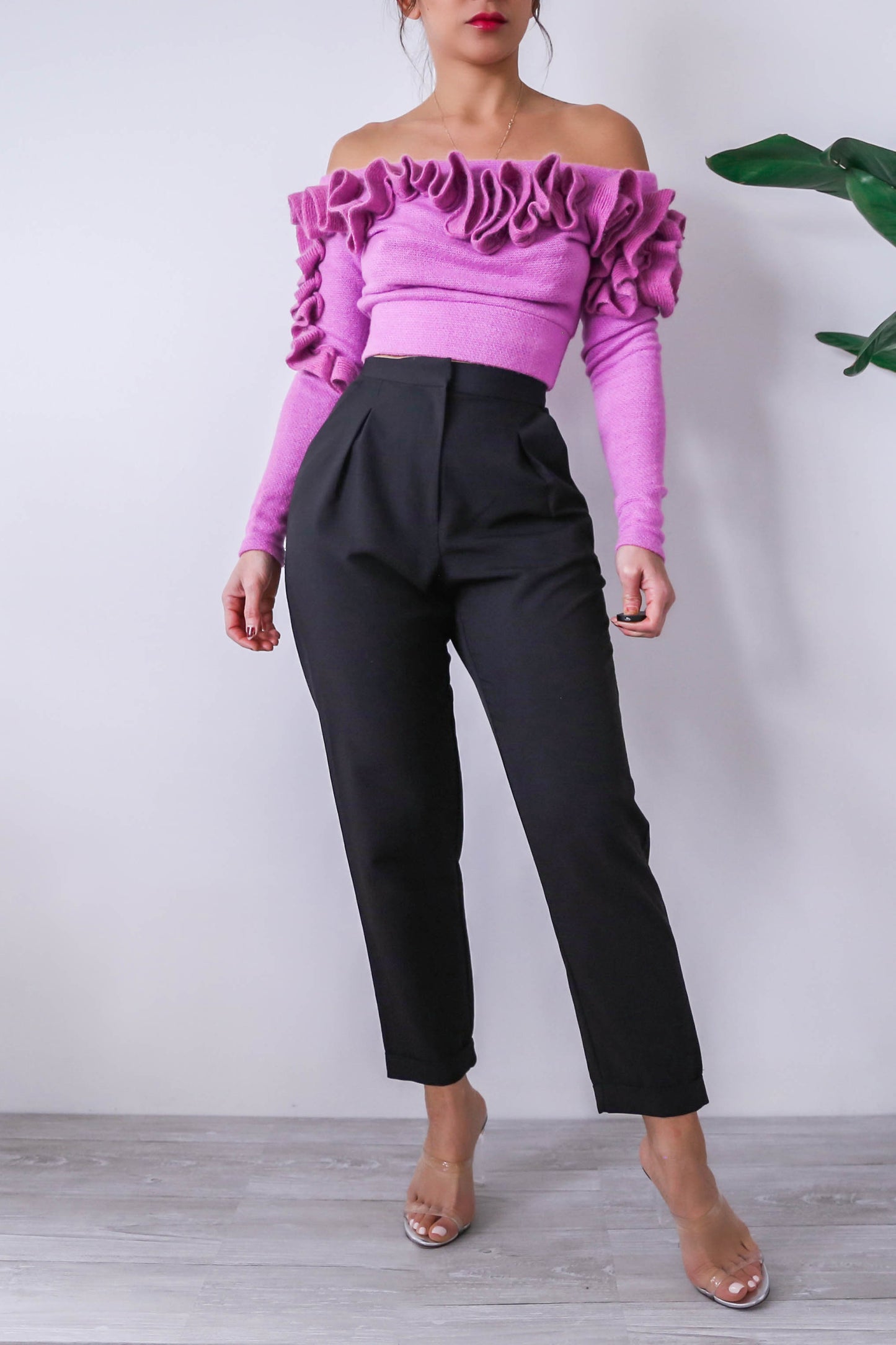 TopShop High Waisted Black Trousers