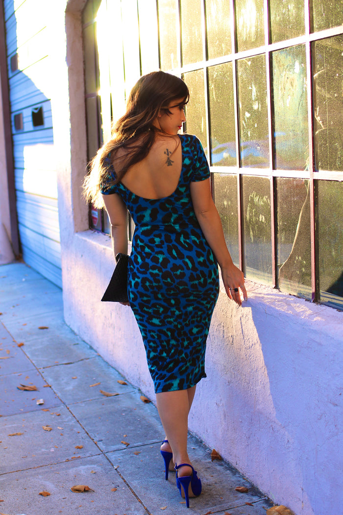 Topshop Leaopard Bodycon Dress