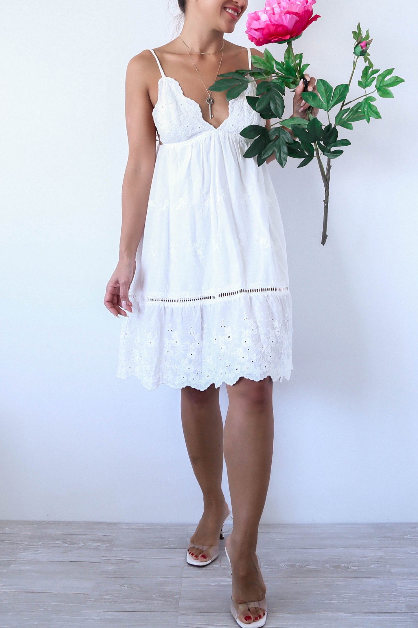 White Eyelet Dress