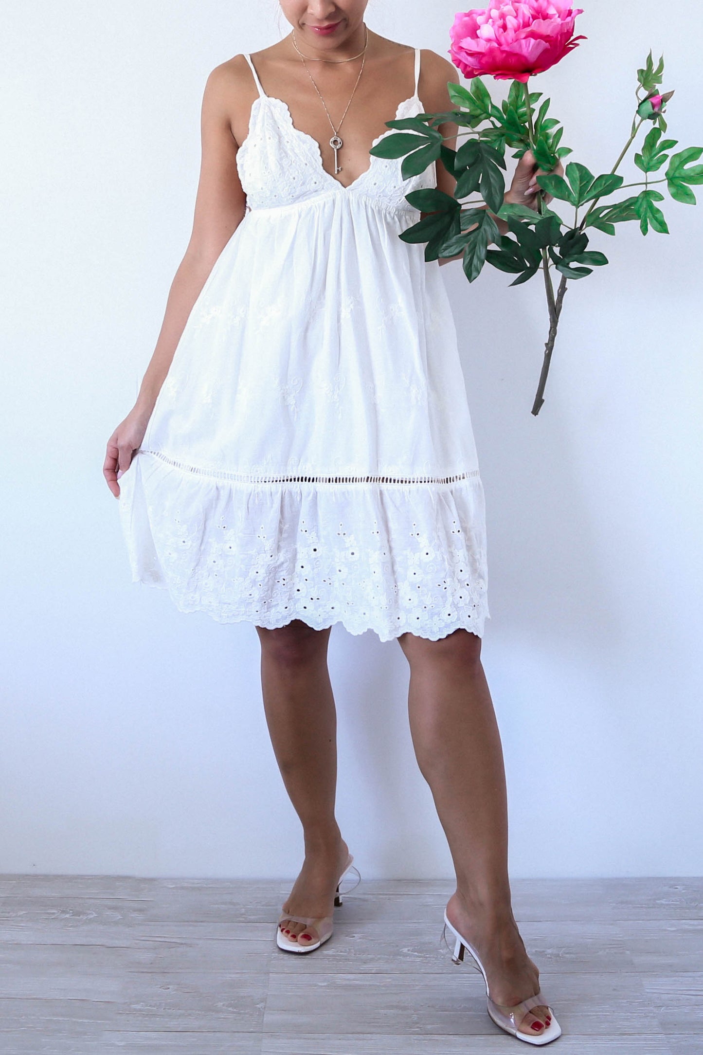 White Eyelet Dress