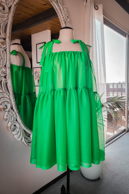 MADE TO ORDER: Sheer Escape Chiffon Mini Dress