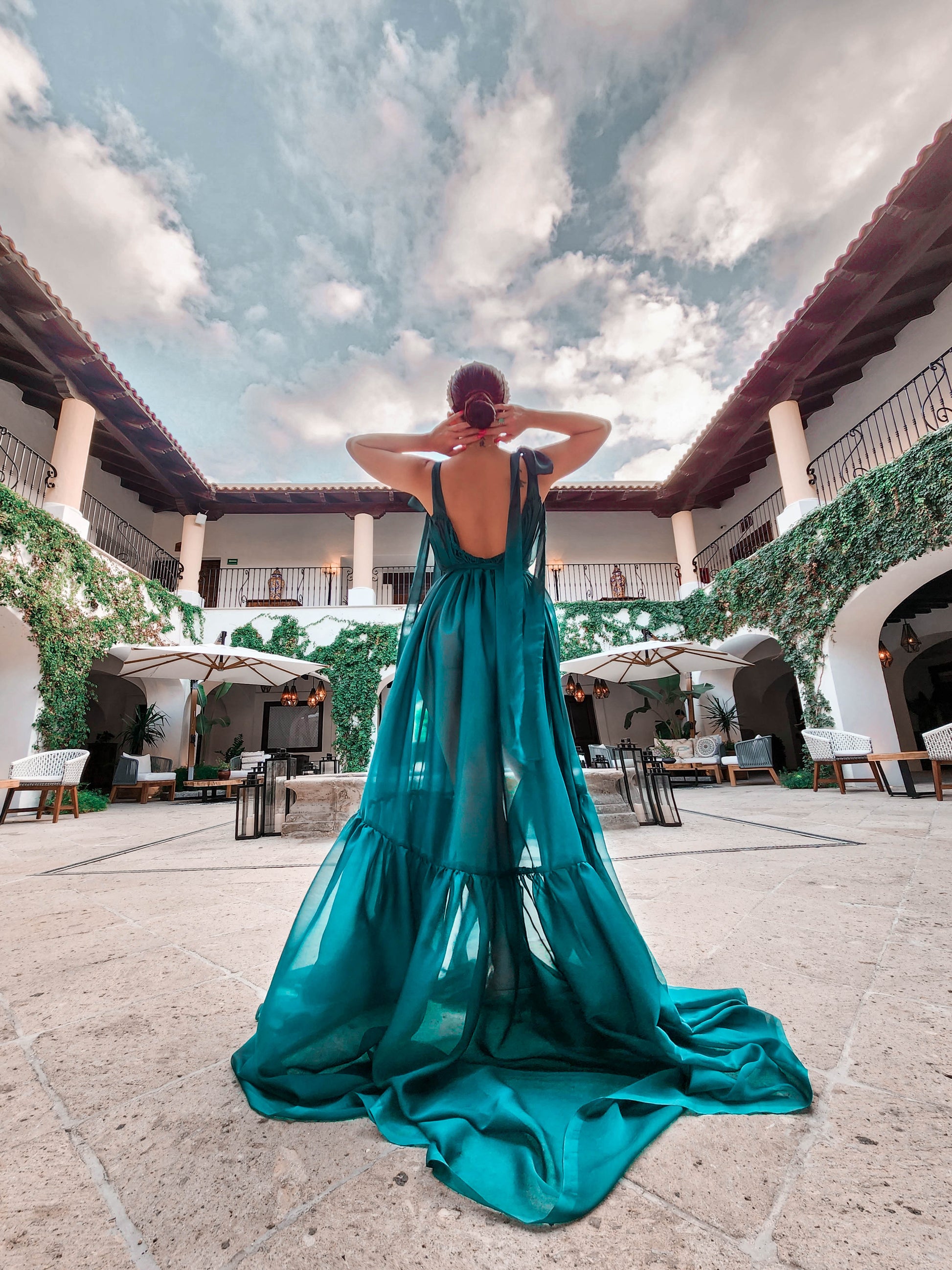 MADE TO ORDER: Sheer Escape Dress (with Low Back) KTRcollection MADE TO ORDER: Sheer Escape Dress (with Low Back) KTRcollection