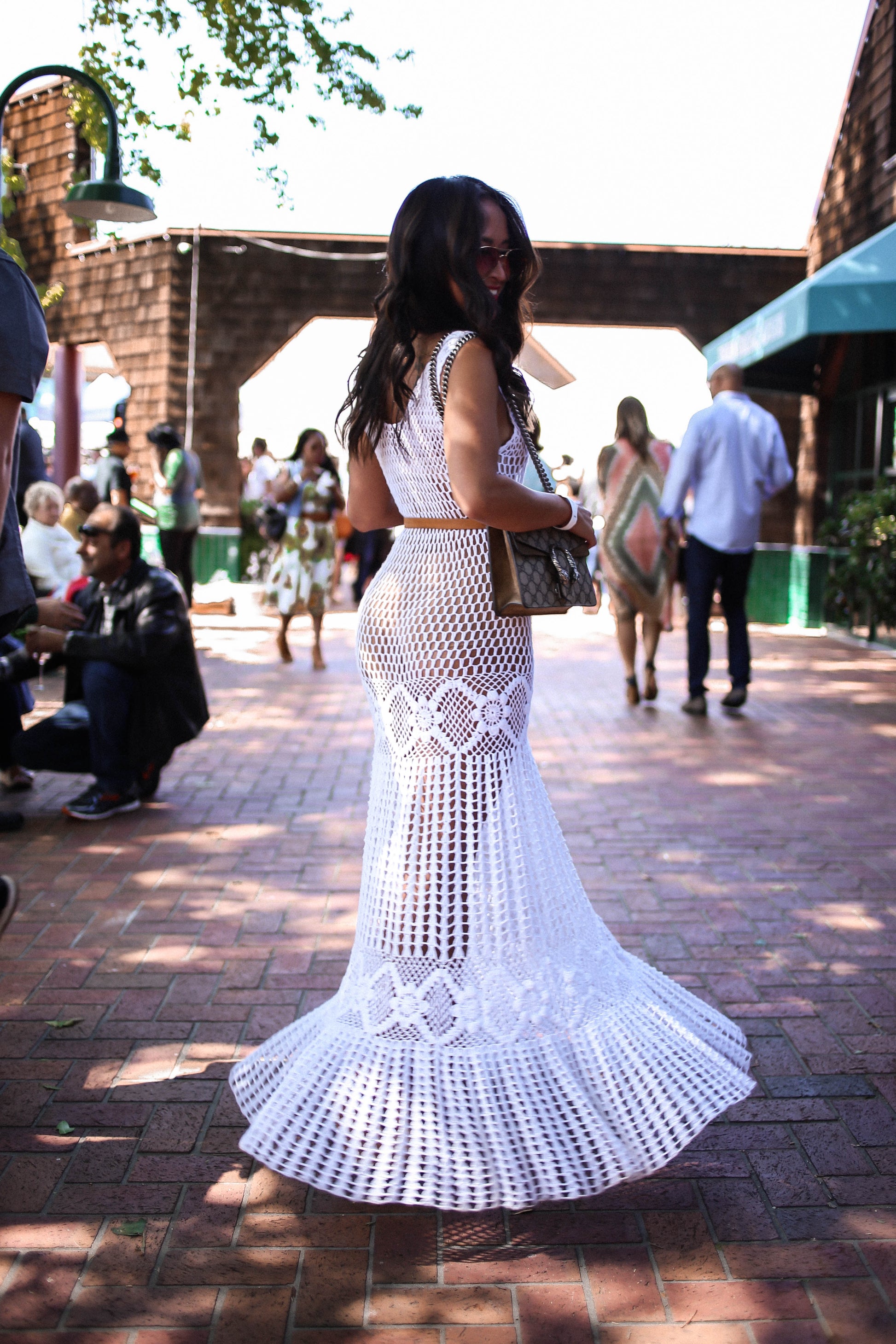 White Floral Crochet Maxi Dress White Floral Crochet Maxi Dress