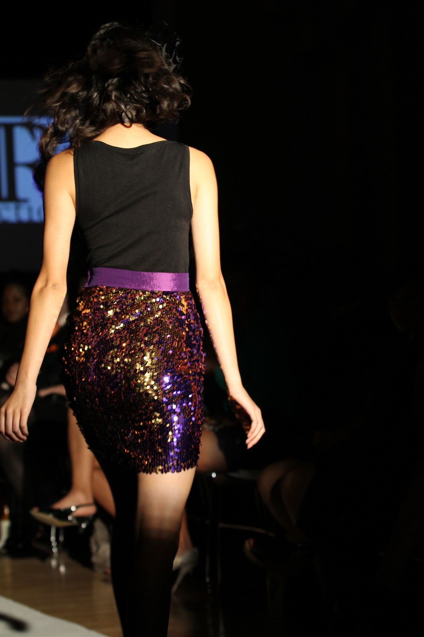 KTR Bow Sequins Skirt