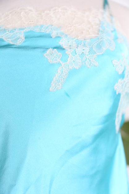 Chemise Satin Slip Dress with Lace Details (2 colors)
