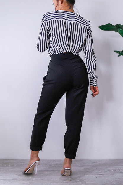 H&M High Waisted Black Trousers