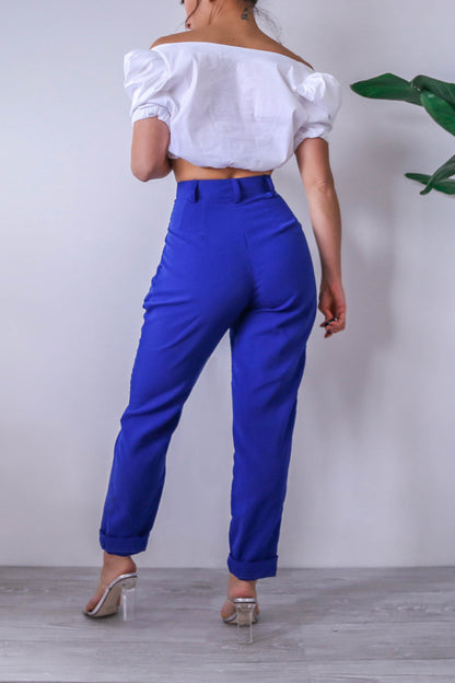 American Apparel High Waisted Blue Trousers