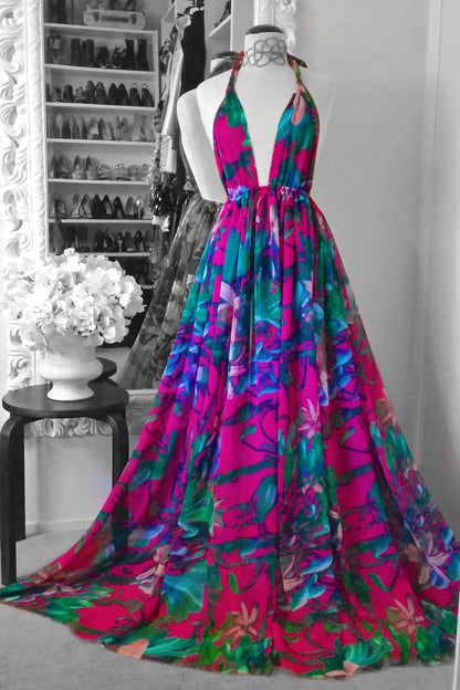 MADE TO ORDER: Love Her Wild Chiffon Maxi Dress KTRcollection MADE TO ORDER: Love Her Wild Chiffon Maxi Dress KTRcollection