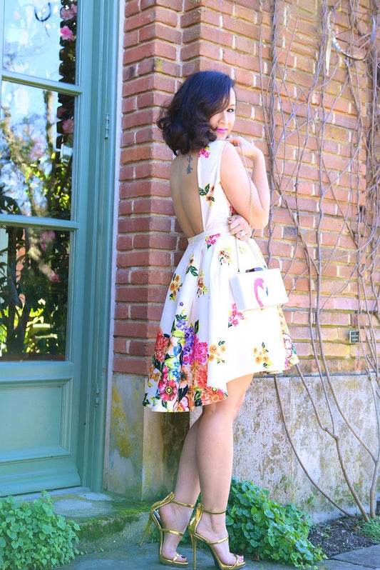 KTR Forget Me Not Floral Dress in Cream